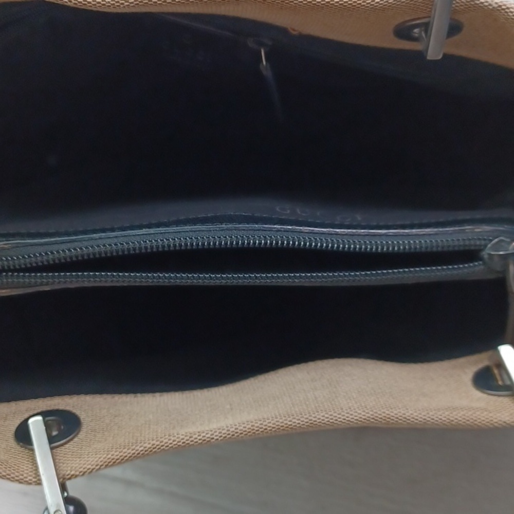 Gucci Vintage Rehab Tote Black Bamboo Handles - Picture 11 of 16